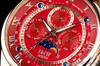 Часы Advanced Moon Phase из натуральной кожи с ремешком с римскими цифрами, водонепроницаемостью 100 м, тахиметром, красным золотом, 300 штук, подарок на день [JMW