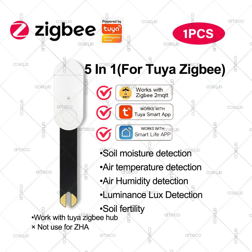 Умный Zigbee Датчик Влажности Почвы, Освещенности, Температуры, Влажности, Тестер Влажности Почвы, Для Tuya Home Assistant Z2MQTT