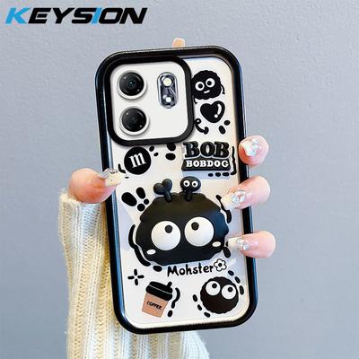 KEYSION Противоударный чехол для Infinix Smart 9 9 HD со шнурком Мягкий силиконовый милый 3D мультяшный чехол для телефона с куклой для Infinix Hot 50i