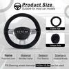 Alpmosn Elastic Stretch Steering Wheel Cover, Universal Interior Accessories Steering Wheel Cover for Women & Men, Breathable Microfiber Ice Silk,