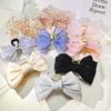 Sweet Girl Rhinestone Bow Claw Clip - Versatile Net Yarn Hair Accessory