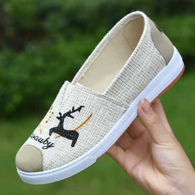 Подошва из говяжьей жилы универсальные ****** и осенние старые ******* тканевые туфли женские туфли на одном педальном ходу ленивые водительские туфли s**t подошва удобные туфли для мамы