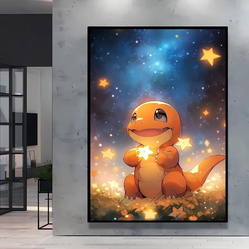 Adorable Pikachu Themed Home Wall Painting Printed on High Quality Canvas It's An Ideal Choice for Collection and Decoration