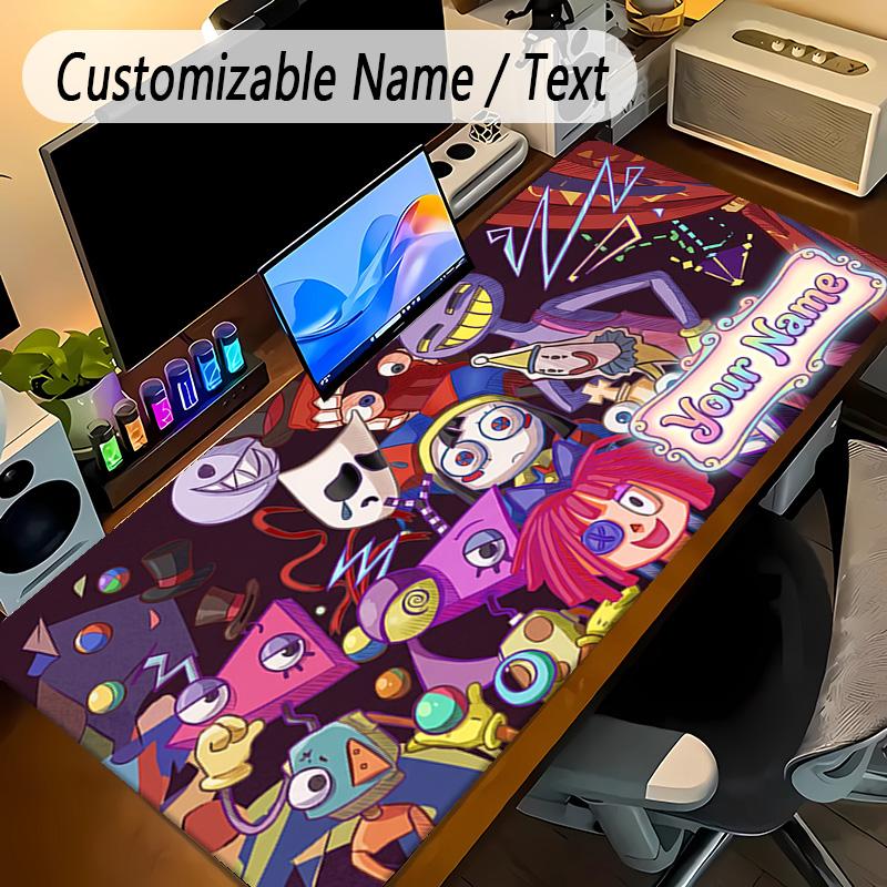 Large Mouse PadThe Amazing Digital Circus Custom Name Text Personalized Desk Mat Non Slip Gaming Pad