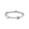 London Blue Topaz Bezel- 925Set Stacking Band Ring - 925 Sterling Silver