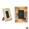 Photo Frame White Brown Mango Wood Tree of Life 20 X 25 X 1.5 Cm (6 Units)