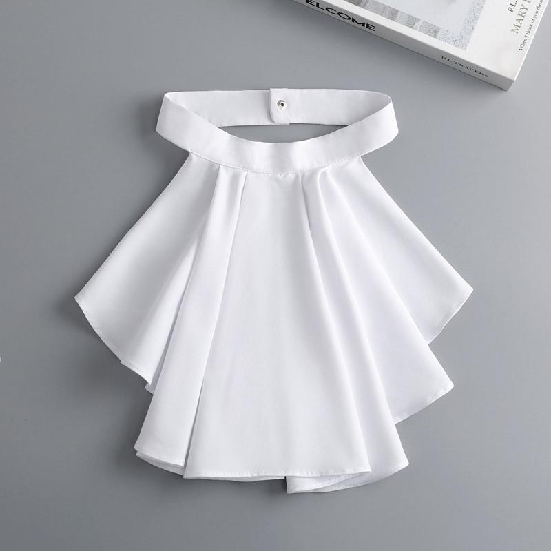 Lace Court Lapel Vintage Fake Collar Ruff Tulle Scarf Cosplay Accessory Dress Layered Ruffled Detachable Mesh Collar Shawl