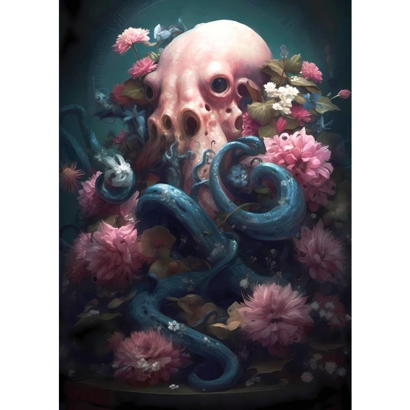 Фэнтези Цветок Животное Постеры Принты Колибри Зимородок Птица Лошадь Холст Картина Настенное Искусство Картинки Домашний Декор Гостиной