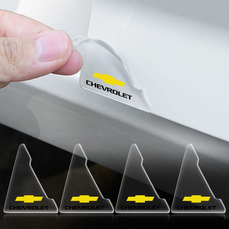 2 шт. Прозрачная накладка на угол двери автомобиля Защитная наклейка от царапин Для Chevrolet Spark Captiva Camaro Lova Aveo Автомобильное зеркало заднего вида Козырек от солнца