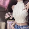 French Chic Hot Girl Summer Elegant Base Layer Knitted Camisole Women's Inner Vest Designed Sleeveless Short Top