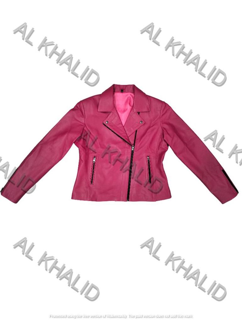 Настоящая мягкая овечья кожа мотоциклетный стиль розовая женская куртка байкер стильный