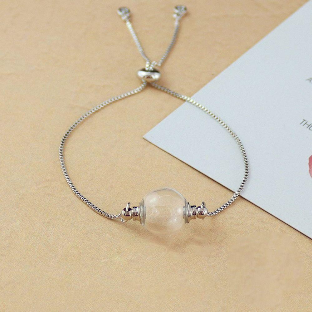 DIY Wishing Bottle Bracelet Multicolor Curve Cube Pendant Gift Vial Cord Bracelet