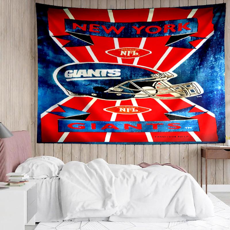 Гобелен с логотипом New York Giants для спальни, эстетичный гобелен для класса, настенное панно для гостиной, общежития, офиса, идеальный креативный подарок