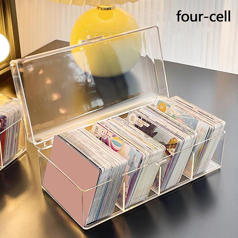 Коробка для хранения карточек Kpop Pocard, прозрачный органайзер для карточек, отсек для флип-бокса, защитный контейнер для карточек