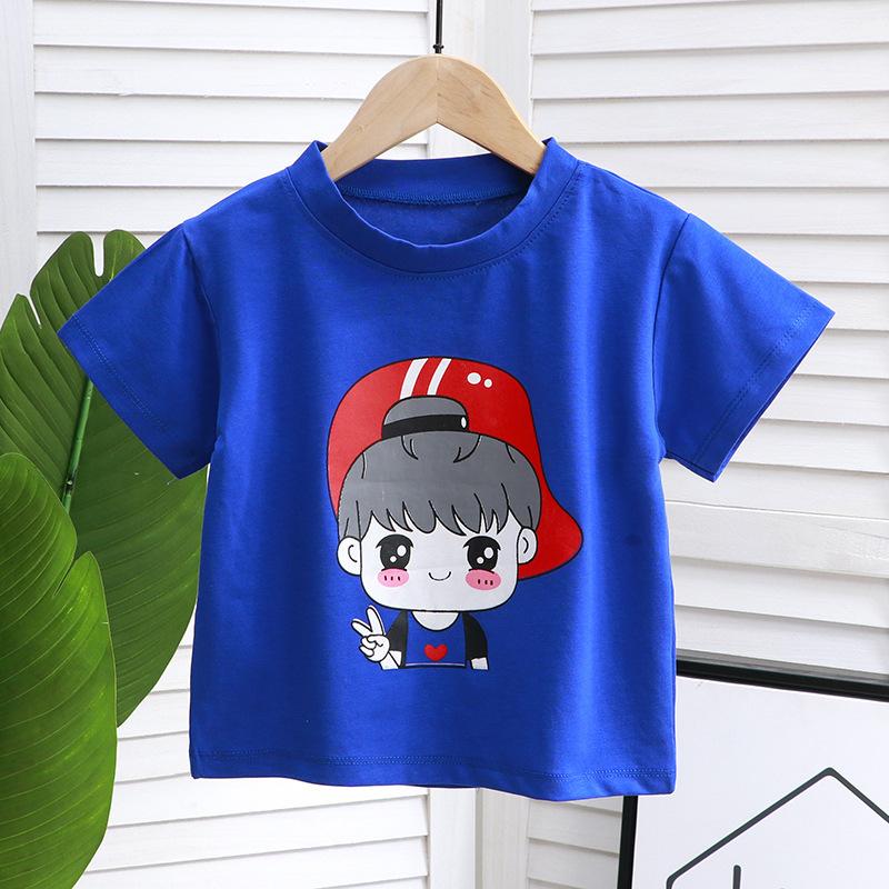 Новая детская футболка с короткими рукавами из хлопка «Айсберг» для мальчиков и девочек, летняя детская тенденция с половиной рукавов, взорвала улицу.