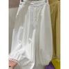 Women's Korean-Style Lace Trim Lantern Pants - Summer 2025 Nine-Point Plus Size Slimming Wide-Leg Balloon Design