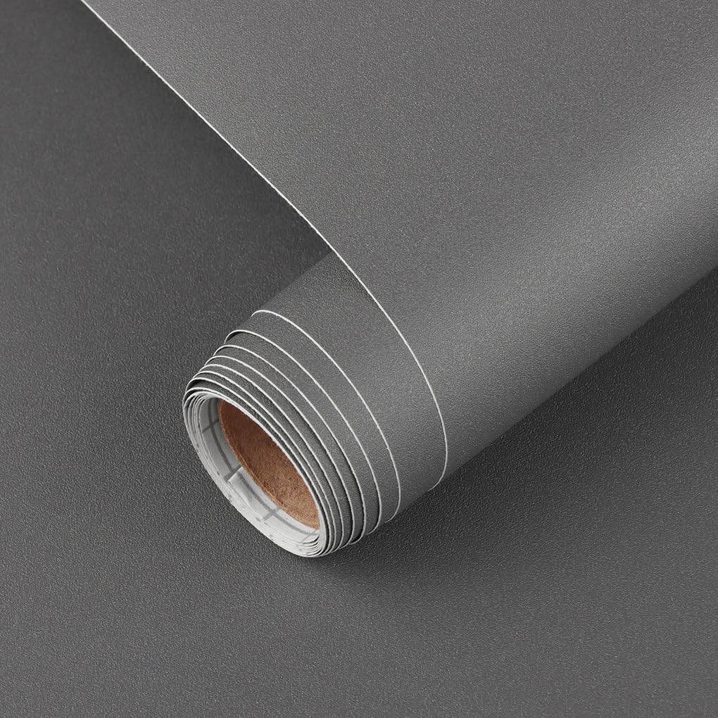 Матовая черная самоклеящаяся и съемная виниловая водонепроницаемая контактная бумага для шкафов, столешниц, настенного покрытия