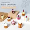 Dessert Playset Wooden With Western Pastries For Kid Play And Interaction Parent