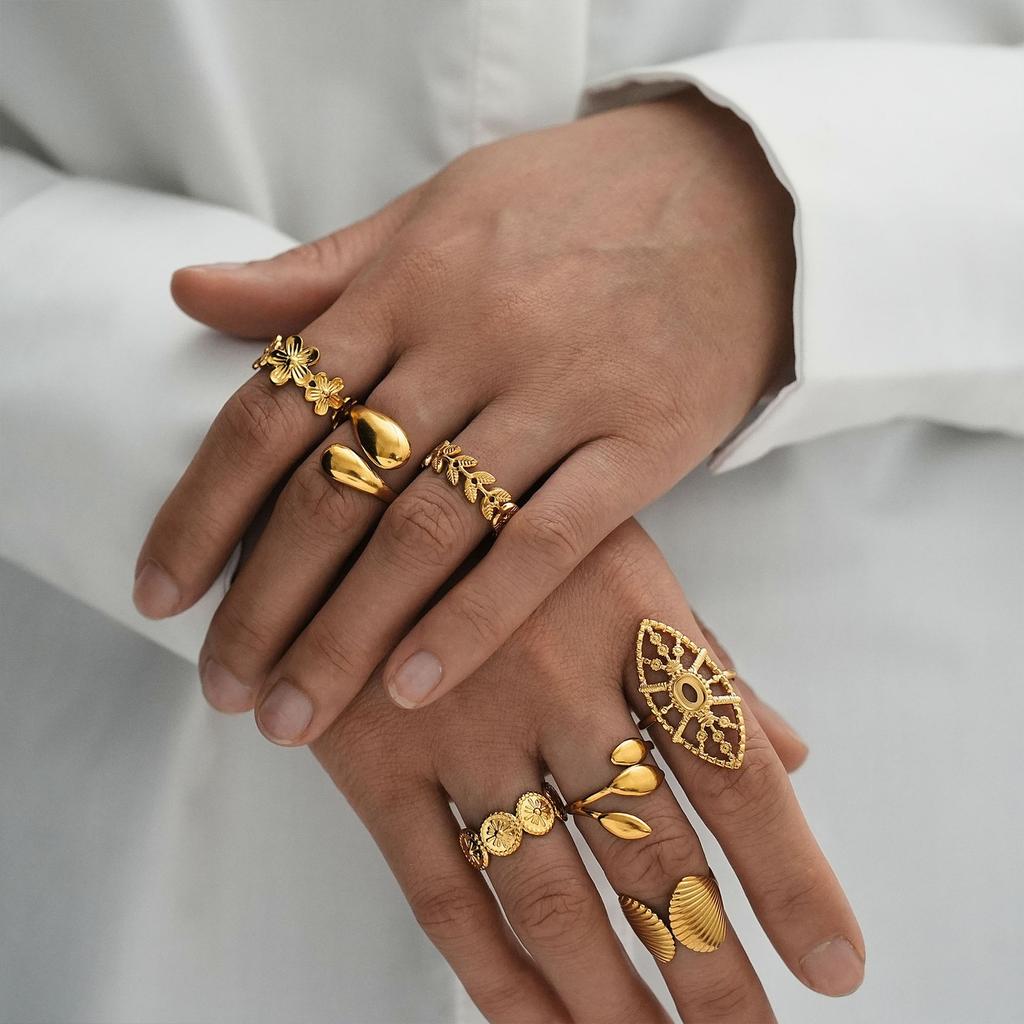 Модное женское кольцо из 1 части Женское кольцо Металлическое кольцо Глянцевое кольцо Металлическое кольцо Праздничный подарок