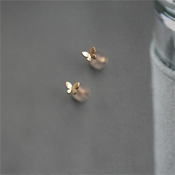 1 пара крошечных сережек, милые серьги-гвоздики в форме бабочки, модные женские очаровательные ювелирные изделия, подарки для нее