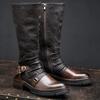 Men's Medieval Retro PU Leather Shoes Middle Ages Ankle Boots Victorian Renaissance Boots Cosplay Shoes