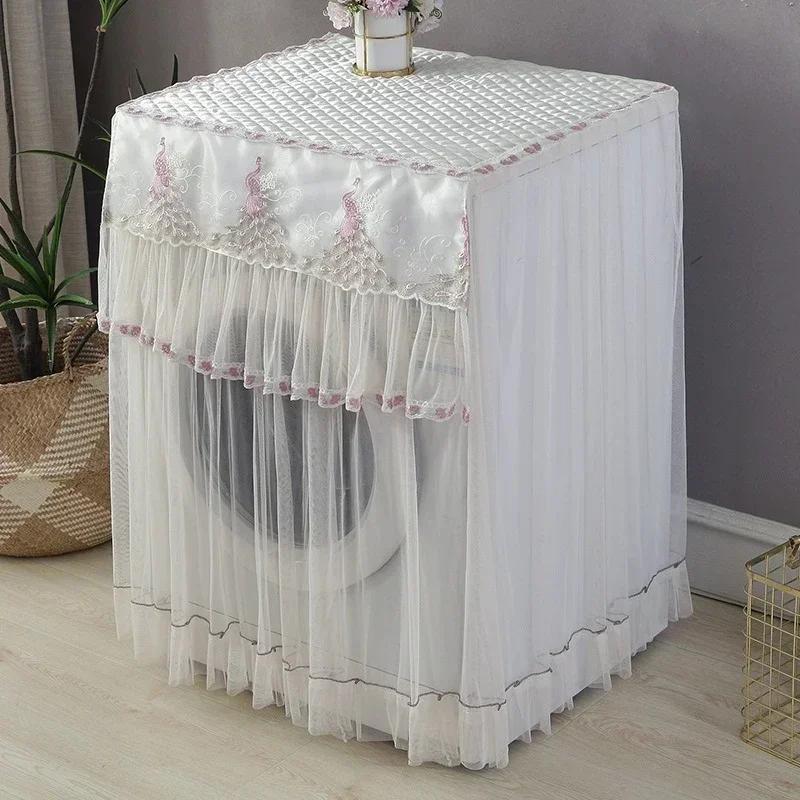 Lace yarn Washing Machine Cover Fully Automatic Washing Machine Cover Universal Dustproof Cover Drum Rollers washing machine