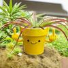 Funny & Unique Middle Finger Plant Pot, Face Smiling Flower Pot, Succulent Planter, Resin Figure Planter Pot For Indoor Outdoor