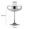 Stainless Steel Coupe Cocktail Glass