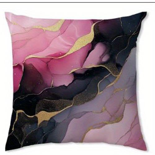 Home Decor Pink Gold Abstract Pattern Throw Pillow Covers Pattern Cushion Cover Suitable for Sofa Bedroom Car Pillow Cover