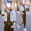 Модный повседневный спортивный костюм женский осенний стиль кардиган куртка универсальные спортивные штаны комплект из двух предметов повседневный