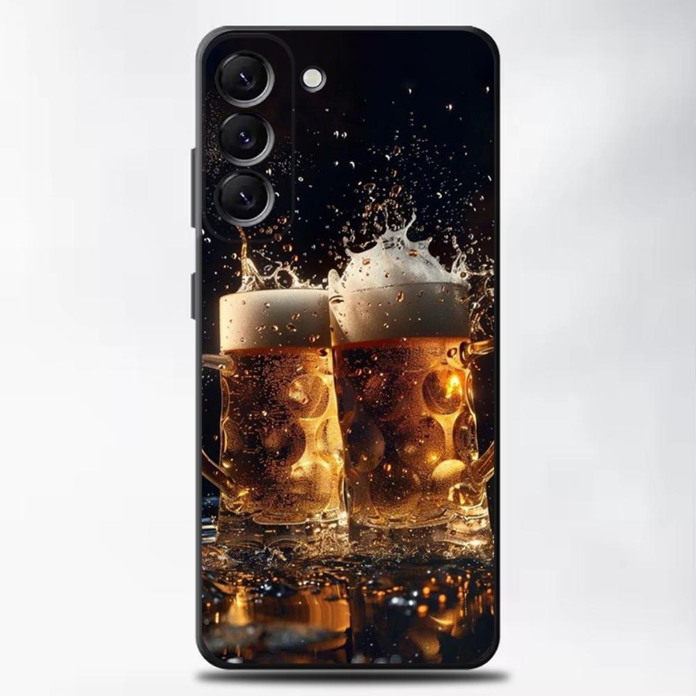 Чехол для телефона с изображением пива и алкоголя для Samsung Galaxy A13, A21s, A22, A31, A32, A52, A53, A71, A80, Мягкий черный корпус