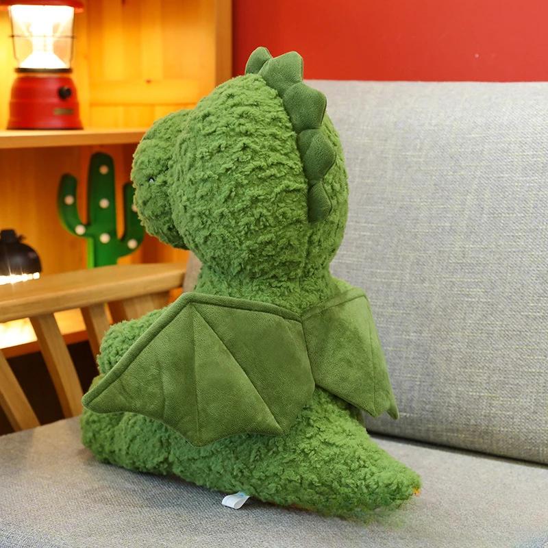 Latest Green Simulation Dinosaur Animals Soft Stuffed Plush Toys Hobbies Delicate Kawaii Great Birthday Presents Friends or Kids