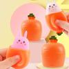 4 шт., игрушка-сжиматель в виде морковки-кролика, снимающая беспокойство, стресс, кролик, редис, сенсорная игрушка-щипок для детей и взрослых, игрушка-игрушка в виде овощей и животных