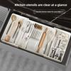Plastic Drawer Organizer Adjustable Flatware Cutlery Holder Tray Drawer Divider