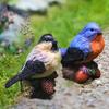 Miniature Bird Figurines Mini Ornaments Handicrafts Bird Model Toys Bird Statues for Park Desk Dollhouse Potted Plant Bedroom