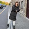Fashion down cotton-padded clothes women's winter new bread clothes medium and long design sense thin versatile cotton-padded jacket
