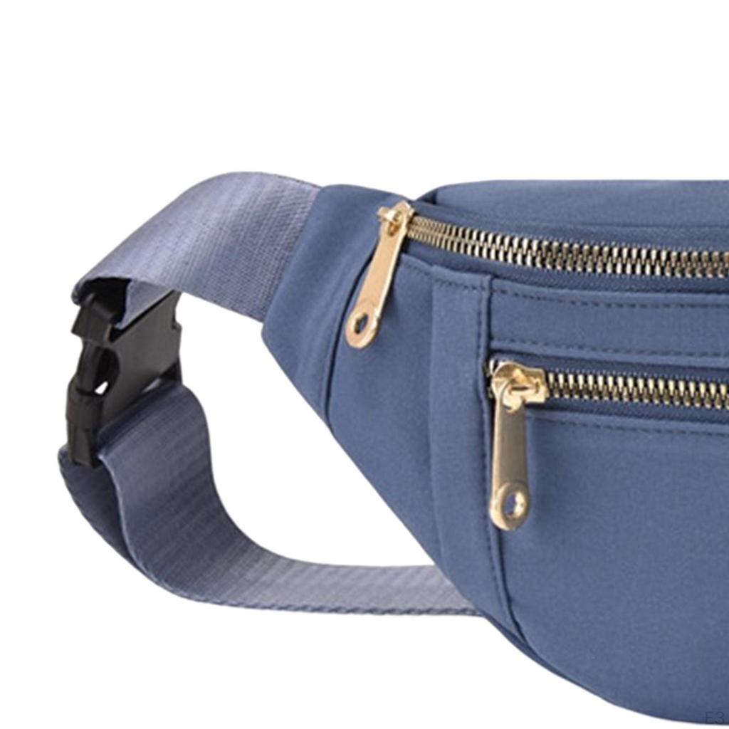 Fashion Women Fanny Pack Waist Adjustable Strap with 2 Zipper Pockets Bag Travel Workout Sports