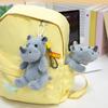 Plush Pendant Wrist Guard Rhino Design Soft Velvet Ergonomic Wrist Support Fluffy Typing Pad Bag Charm