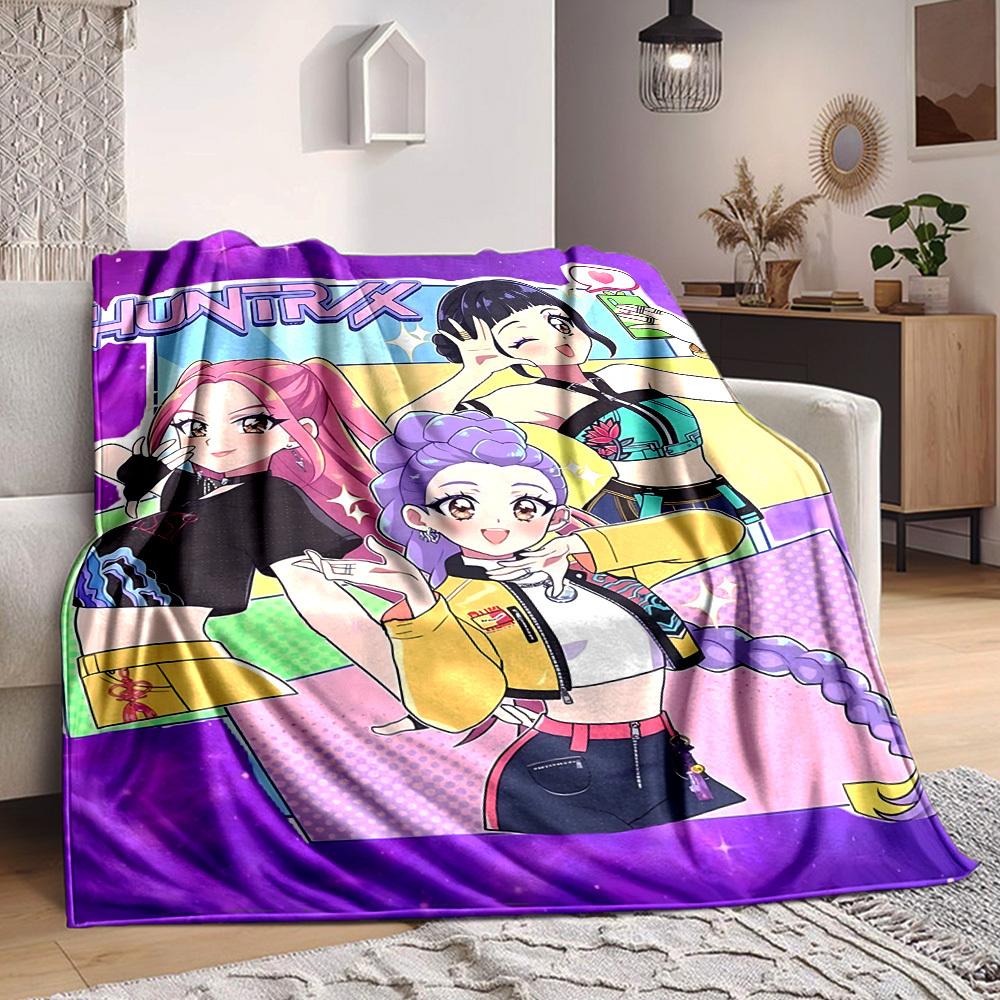 1pc HUNTRX Soft Comfortable Blanket Digital Print, All Season Multipurpose Knit Fabric Bedding, Office, Sofa Home Decor Blanket