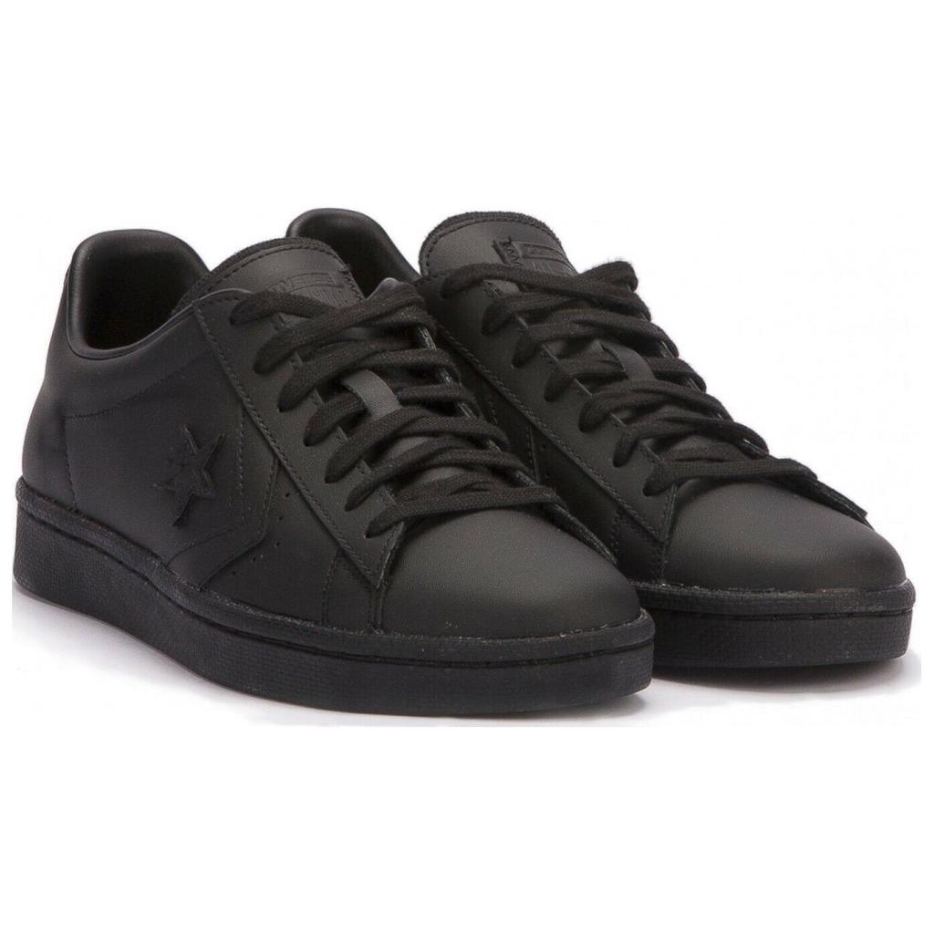Converse Pro Leather 76 Low Mono Leather Pack - Triple Black Unisex Sneakers 155318C
