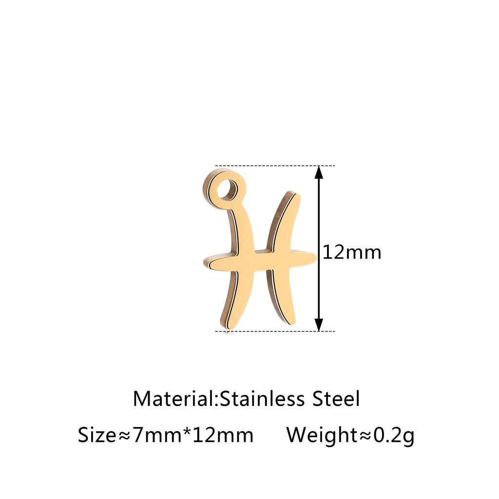 5 шт./лот Шармы со знаком зодиака из нержавеющей стали Мини-подвески со созвездиями Для DIY Рукоделия Ожерелья Браслеты Изготовление ювелирных изделий