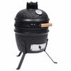 VidaXL Kamado 2-in-1 Smoker Barbecue Ceramic 56 Cm Black