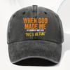 Регулируемая кепка-снепбэк Dad Hat THISLL BE FUN Ретро-бейсболка для мужчин и женщин с Вдохновляющим принтом «Когда Бог создал меня»