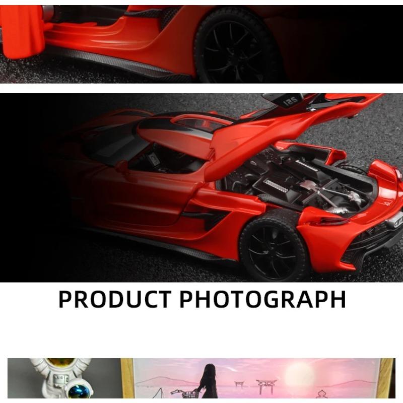 1/32 Koenigsegg Jesko Supercar Alloy Die Casting Model Car Classic Bookcase Display Decoration Collection Ornaments Present with Friend Kid