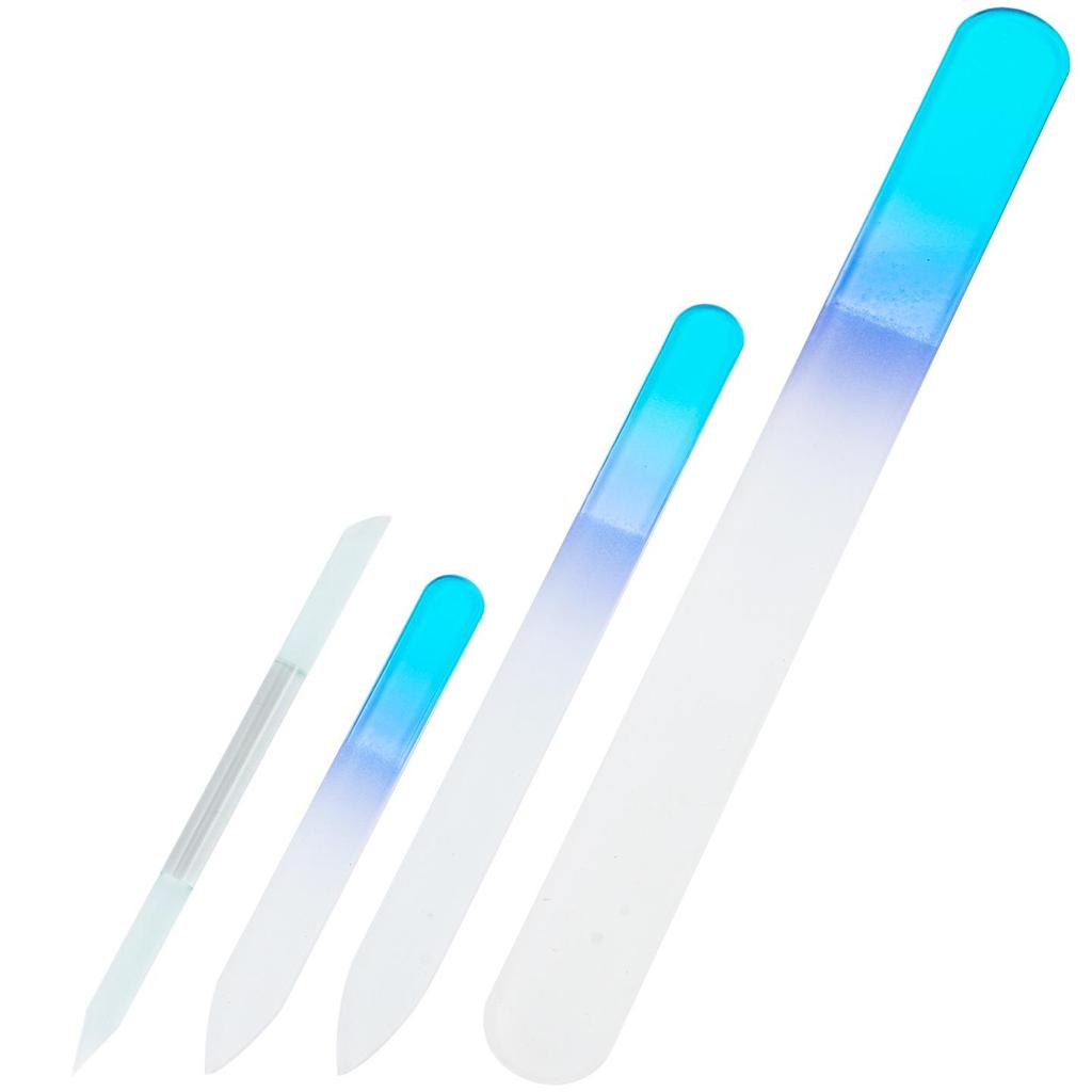 Двусторонний синий нано-кристаллический напильник и баф для ногтей - Инструмент для маникюра с мелким зерном