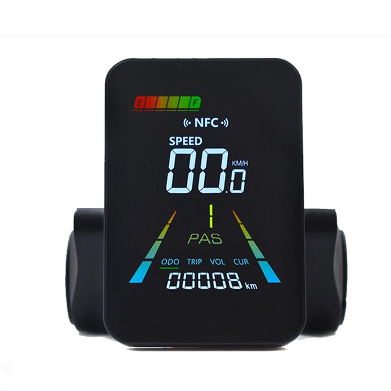 AB96-F3 Электровелосипед NFC LCD Дисплей Анимированный Цветной Измеритель 24В/36В/48В/60В UART Электросамокат NFC LCD Дисплей Спидометр