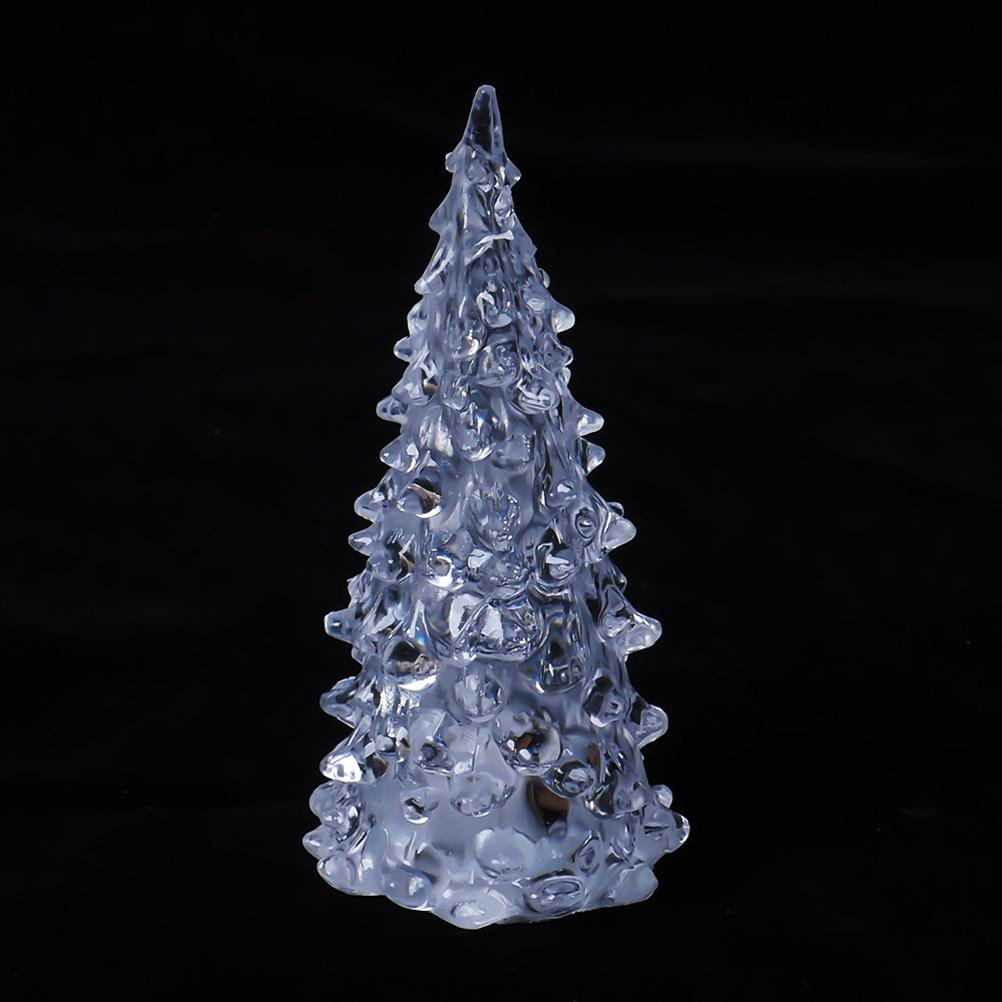 LED Crystal Mini Christmas Tree Night Light Lamp Color Changing Christmas Night Lamp Home Decor