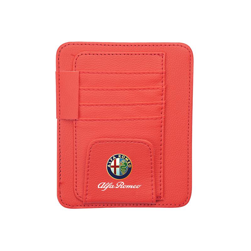 ULXMV1 Car Sun Visor Storage Clip Organizer Pen Card Bill Glasses Holder For Alfa Romeo 4C 159 Spider Giulia Giulietta 156 Mito 147 8C
