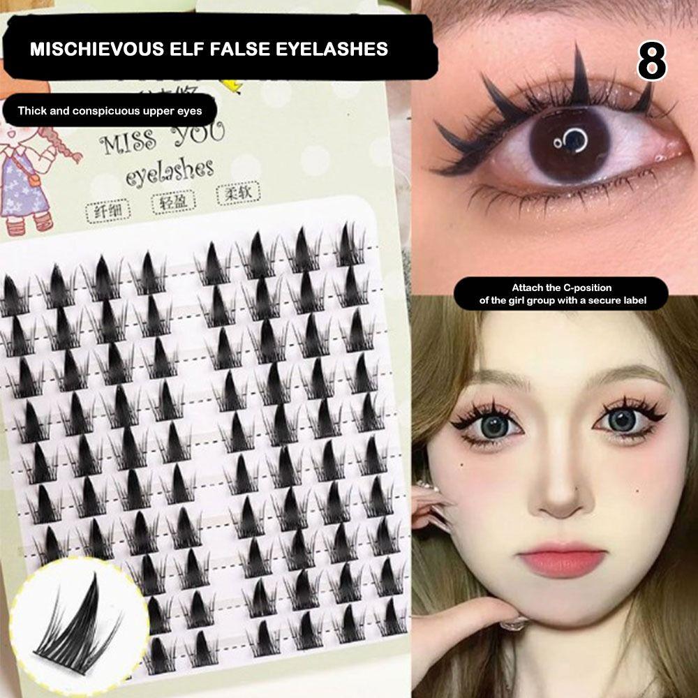 10 рядов накладных ресниц имитация феи аниме ресницы новые натуральные ресницы манга