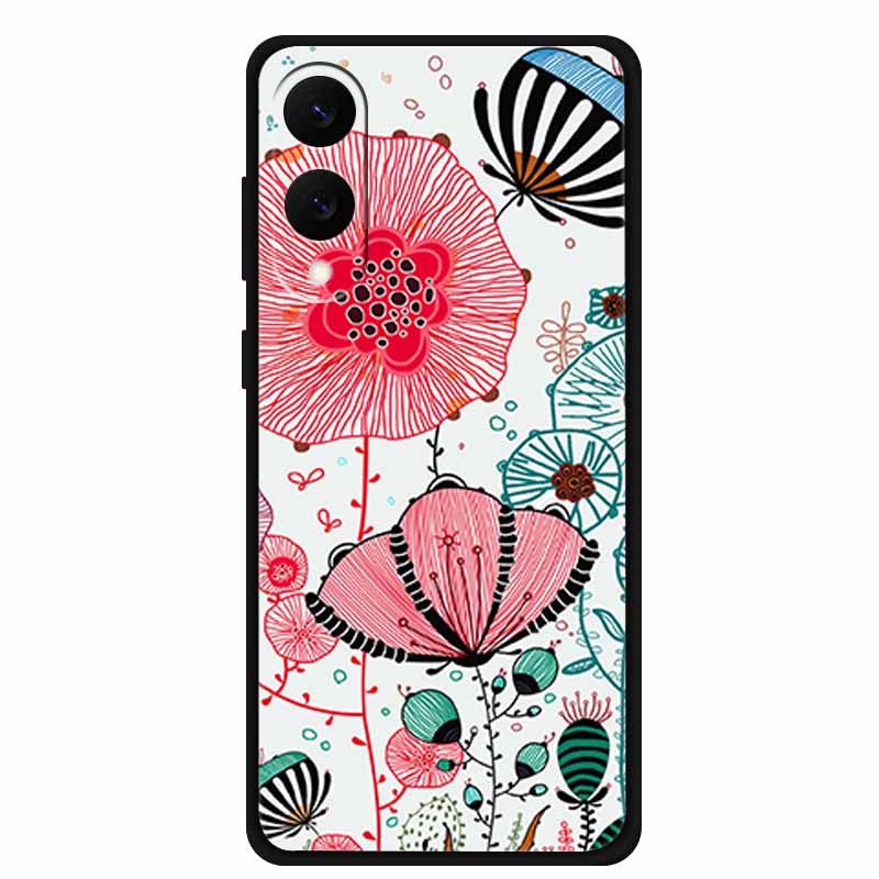 3D Flowers Case For Samsung Galaxy S25 Ultra Plus FE Edge Soft Silicone Bumper Phone Cases for Samsung S 25 Back Emboss Covers